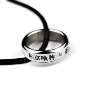 tlsddty ring, anime kaneki ken cosplay stainless steel finger rings jewelry for halloween men women (1 pc)