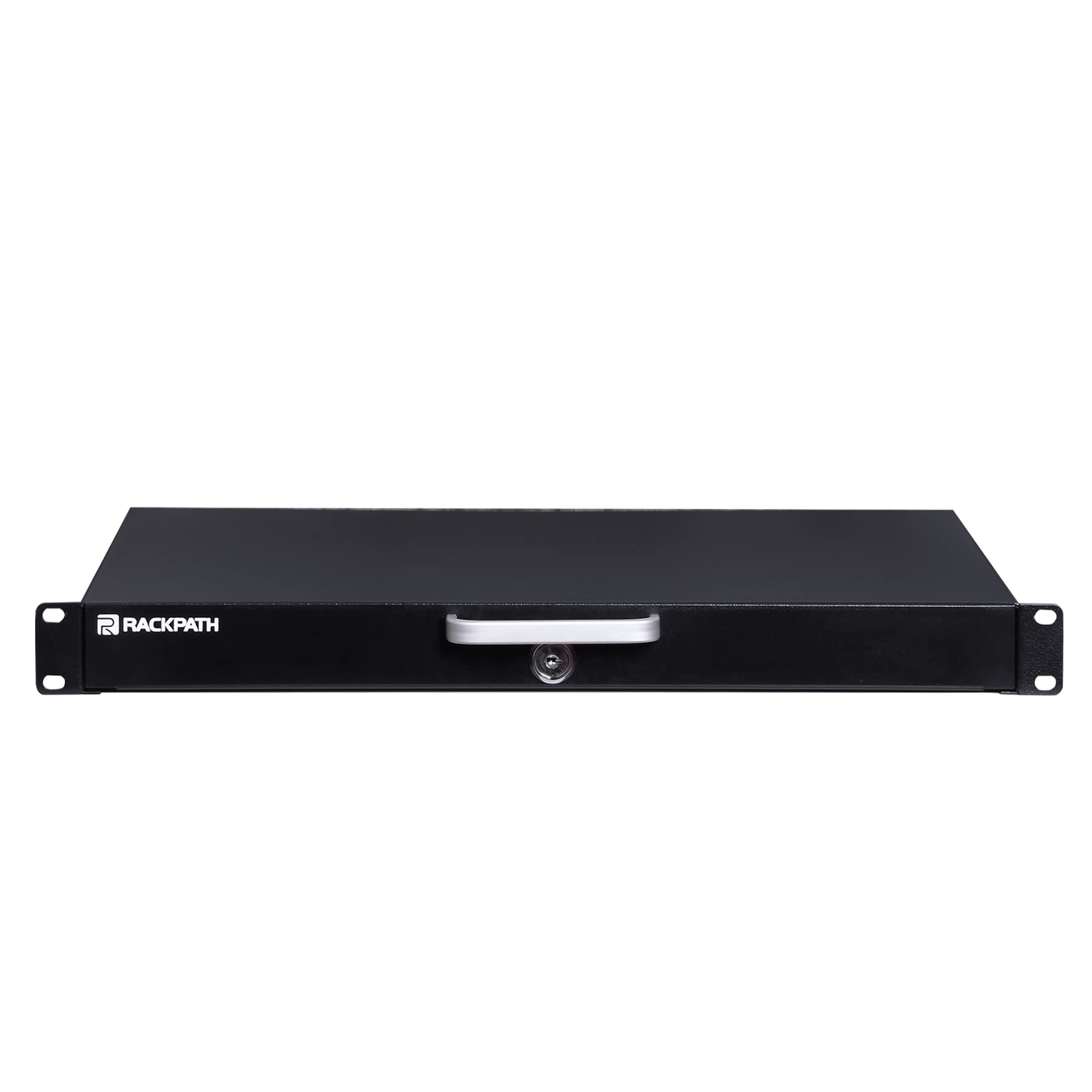 RackPath 1U Rack Mount Drawer for 19 Inch AV/Network/DJ Equipment Racks or Cabinets with Lock and Key