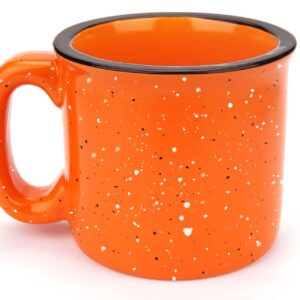 P.G Collin Cute Thanksgiving Fall Pumpkin Spice Coffee Mug for Women Men Kids – Large Orange Ceramic Camping Mug with 14OZ Capacity