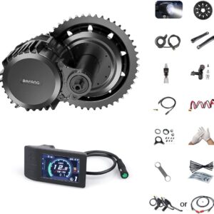 BAFANG 1000W Mid Drive Kit : BBSHD 48V Mid Motor for 68mm Bottom Bracket, 500C Display and 46T Chainring, 8Fun Electric Bike Conversion Kit for Mountain City Ebike - No Battery