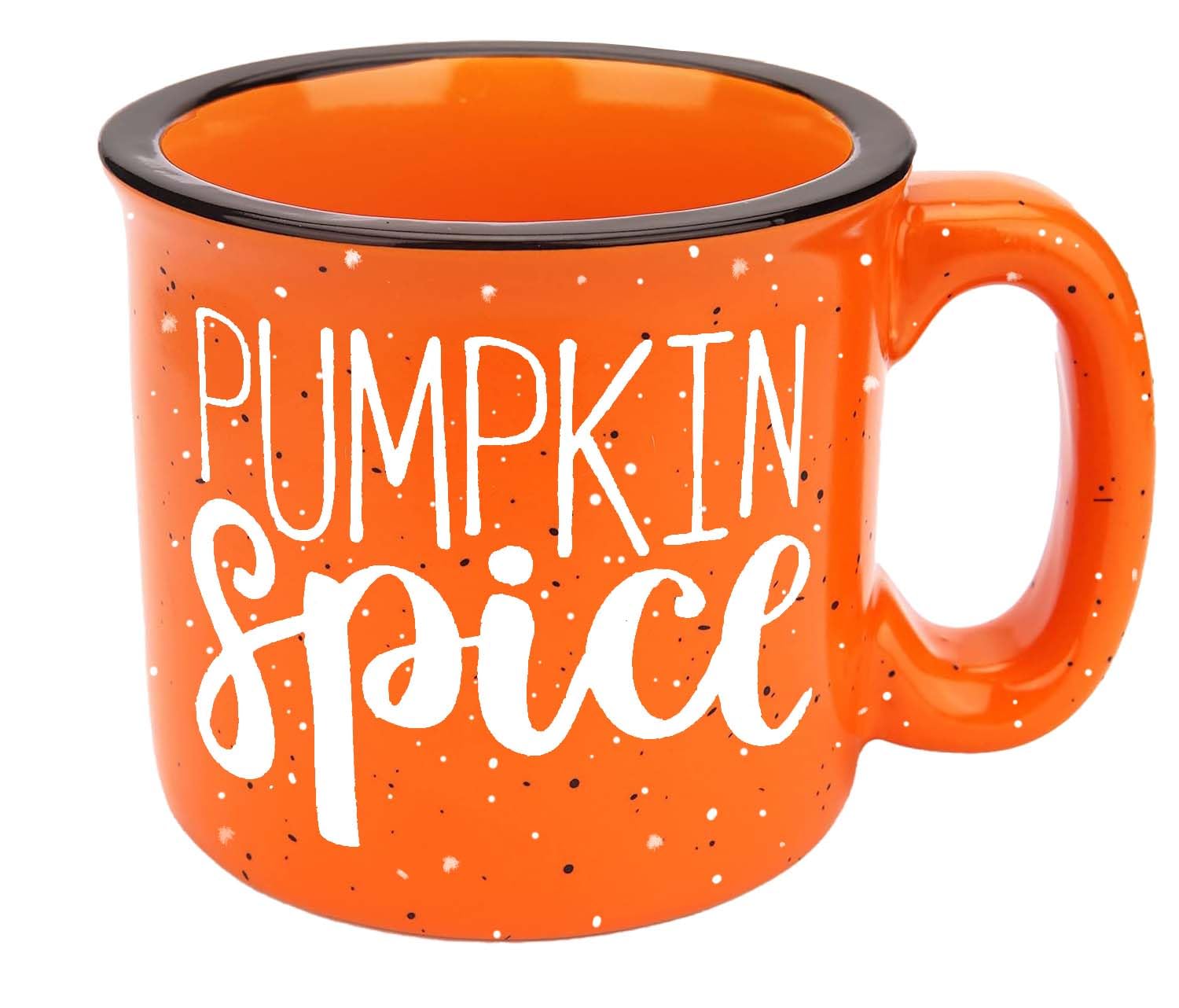 P.G Collin Cute Thanksgiving Fall Pumpkin Spice Coffee Mug for Women Men Kids – Large Orange Ceramic Camping Mug with 14OZ Capacity