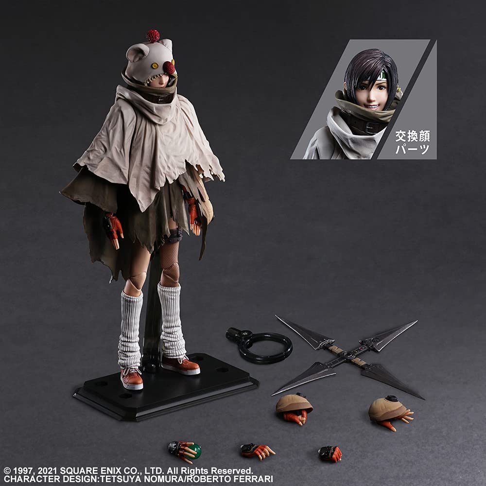 Square Enix Final Fantasy VII Remake Intergrade: Yuffie Play Arts Kai Action Figure W 4.57" x D 2.64" x H 10.08"