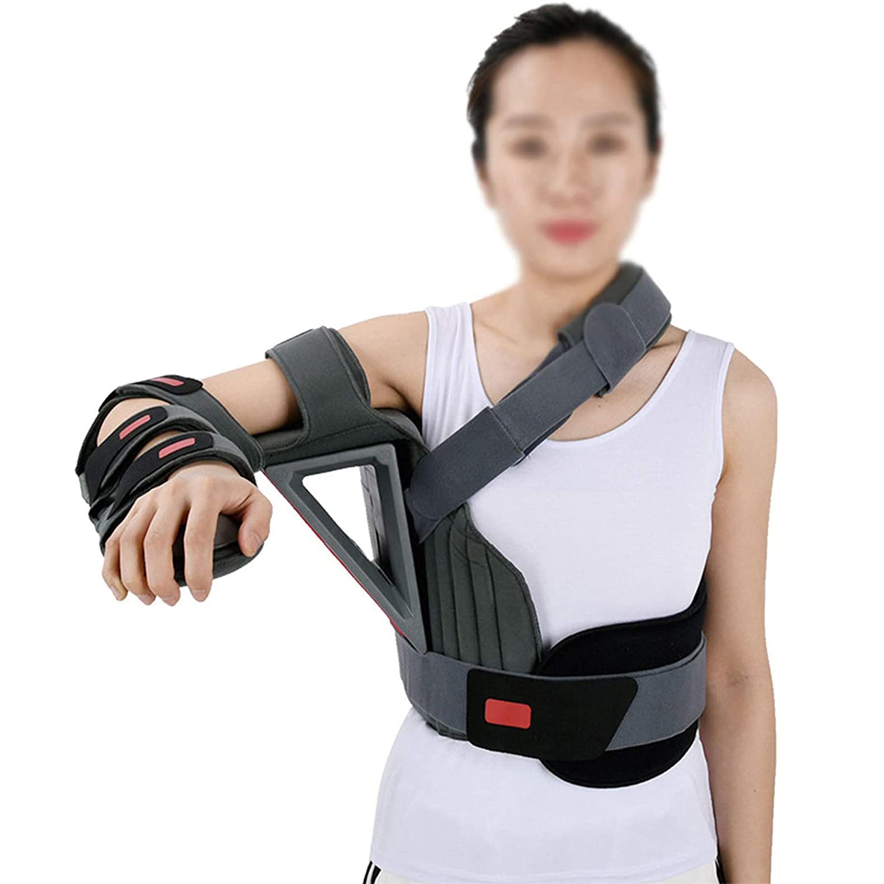 Shoulder Abduction Immobilizer Soft Comfortable Arm Sling Immobilizer for Shoulder Injury Torn Rotator Cuff Sublexion Surgery Dislocated Strains Tears Arm Sling with Waist Belt