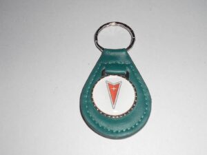 fiero catalina grand am prix g3 g5 g6 g8 vibe solstice logo leather keychain - teal