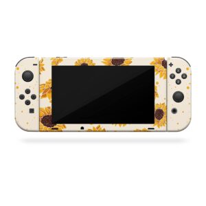 Tacky design Sunflowers Skin Compatible with Nintendo Switch Skin Decal, Yellow Skin Compatible with Nintendo Switch Stickers Vinyl 3m Full wrap Nintendo Switch Cover