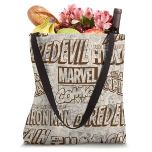 Marvel Comics Retro Super Hero Titles Tote Bag