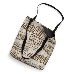 Marvel Comics Retro Super Hero Titles Tote Bag