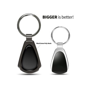 iPick Image for Ford Focus ST Black Dome Dark Gunmetal Metal Teardrop Premium Key Chain Keychain, Official Licensed