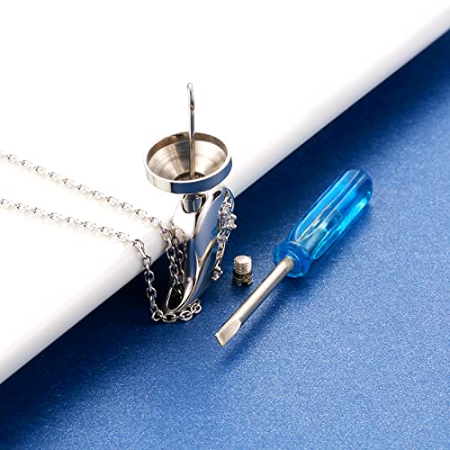 925 Sterling Silver Tree of Life Teardrop Urn Necklace for Ashes Family Tree Keepsake Cremation Pendant Memorial Jewelry for Women