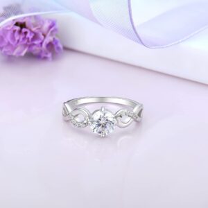 STARCHENIE Infinity Promise Ring for Women 925 Sterling Silver Engagement Wedding Band Anniversary Jewelry-Size7