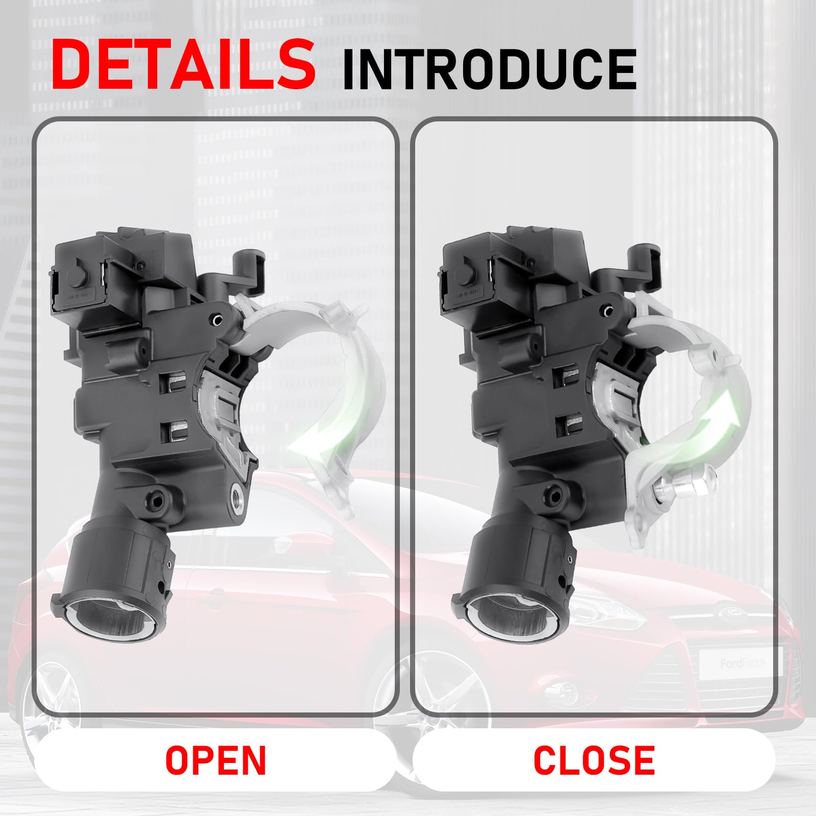 Ignition Lock Housing 989-019 Compatible with Ford Escape 2008-2012, Focus 2008-2011, Mazda Tribute 2008-2011, Mercury Mariner 2008-2010, Ignition Lock Flange 9L8Z-3511-A W302562-S300