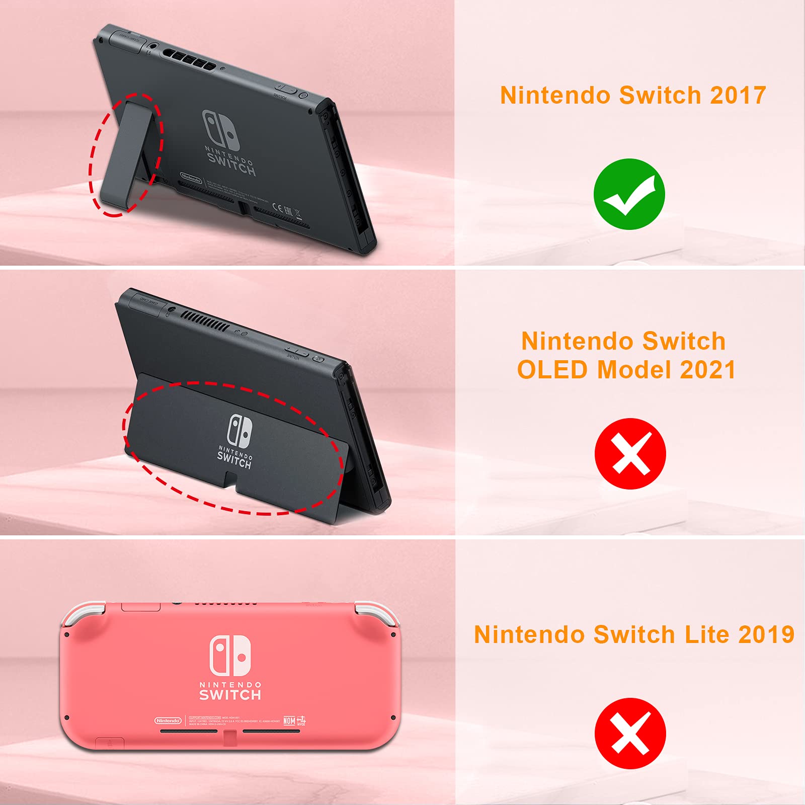 Fintie Kids Case Compatible with Nintendo Switch w/2 Game Card Slots - [Ultralight] [Shockproof] Protective Cover with Ergonomic Grip, Kids Friendly Grip Case for Switch Console (Red)