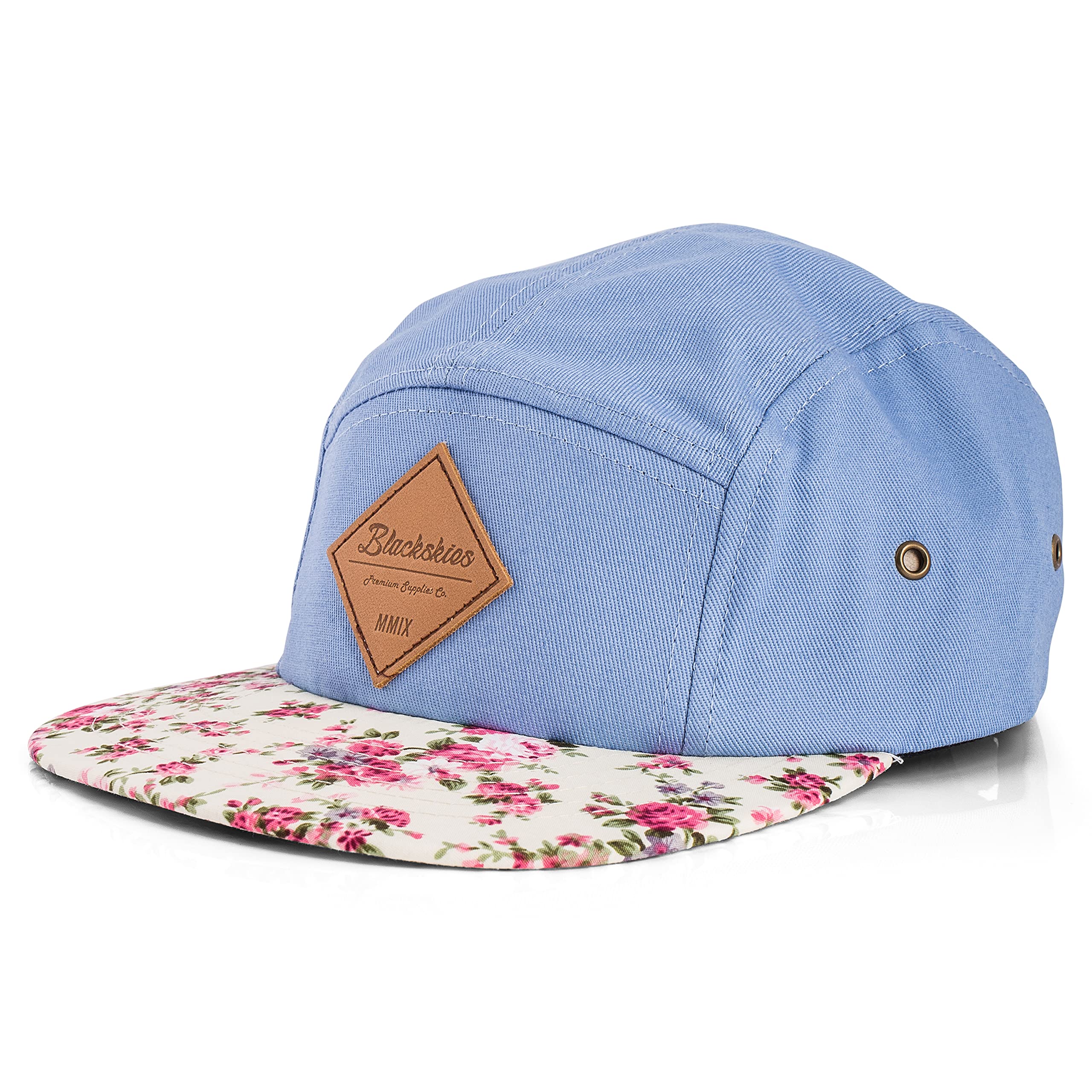 Blackskies Sakura Vol. II 5-Panel Cap | Camp Women Men Baseball Cap Surfer Cherry Blossom Snapback Strapback Floral Blue