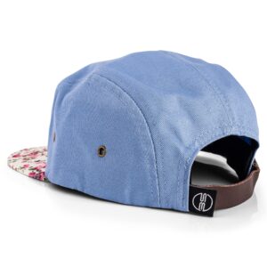 Blackskies Sakura Vol. II 5-Panel Cap | Camp Women Men Baseball Cap Surfer Cherry Blossom Snapback Strapback Floral Blue