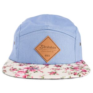 Blackskies Sakura Vol. II 5-Panel Cap | Camp Women Men Baseball Cap Surfer Cherry Blossom Snapback Strapback Floral Blue