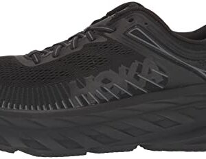 HOKA ONE ONE Bondi 7 Mens Shoes Size 10.5, Color: Black/Black