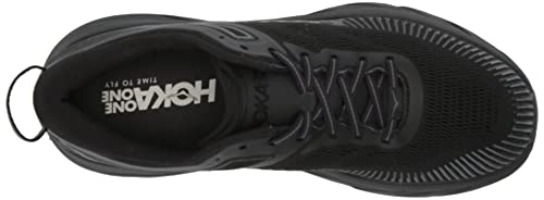 HOKA ONE ONE Bondi 7 Mens Shoes Size 10.5, Color: Black/Black