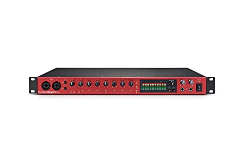 Focusrite Clarett+ 8Pre Studio-Grade 18-in/20-out Audio Interface for Established Producers —Eight High-Performance, Low-Noise, Low-Distortion Mic Preamps Capture Audio with Precise Clarity