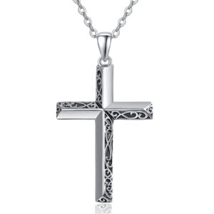 praymos cross necklace for women 925 sterling silver women's cross necklace simple dainty cross necklace women christian religious jewelry