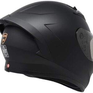 Bluetooth Motorcycle Helmet with Clear, Tinted, Iridium Shields (Medium, Flat Black)