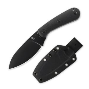 kizer baby fixed blade knives with sheath, 3.9 in blade camping hunting knife, full tang, g10 handle for outdoor, edc -1044c1 (black g10 handle+154cm blade)