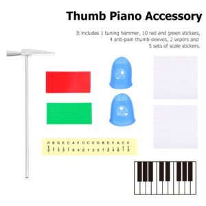 EXCEART 1 Set Thumb Piano Accessories Scale Stickers Red and Green Stickers Bling Accessories Lip Gloss Kit Finger Piano Start Kits Diy Kalimba Kit Thumb Piano Accessory for Beginner Map