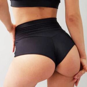 JOINFUN Women Black High Waist Cotton Underwear Soft Breathable Panties Stretch Briefs L