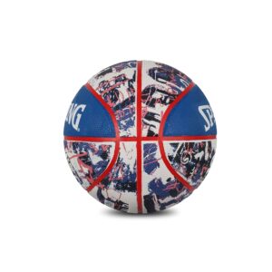 Spalding Graffiti Rubber Basketball Official Full Size 7 (Blue-Red)