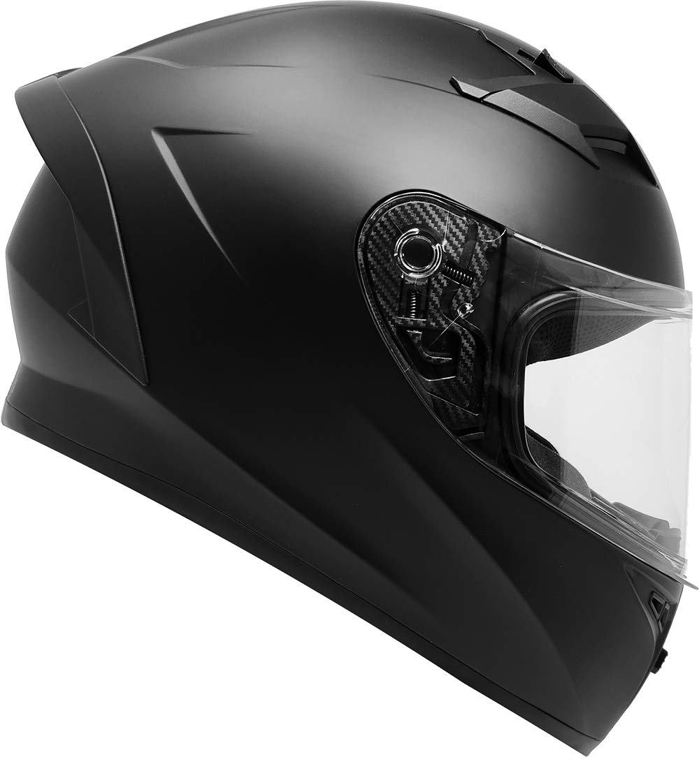 Bluetooth Motorcycle Helmet with Clear, Tinted, Iridium Shields (Medium, Flat Black)