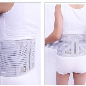 Adjustable Lower Back Brace, Lumbar Support Belt -Ultra Light-Breathable Mesh Panels-Pain Relief and Injury Prevention-Improves Posture-Unisex (Color : Gray, Size : X-Large)