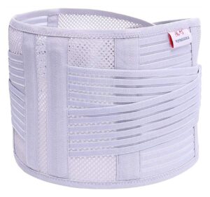 adjustable lower back brace, lumbar support belt -ultra light-breathable mesh panels-pain relief and injury prevention-improves posture-unisex (color : gray, size : x-large)