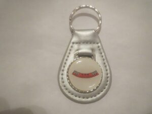 fairlane falcon cyclone 289 high performance logo leather keychain - silver