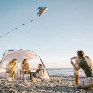 Veer Family Basecamp Recreational Pop-Up Tent | Premium Trail Rated Beach Tent or Camp Shelter for Adults and Kids | Water Resistant UPF50 Protective Coating | Portable with Easy Set Up and Take Down