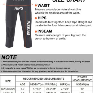 DEVOROPA Youth Boys' Compression Pants with Knee Pads 3/4 Basketball Athletic Tights Quick Dry Sports Workout Leggings Royal XL