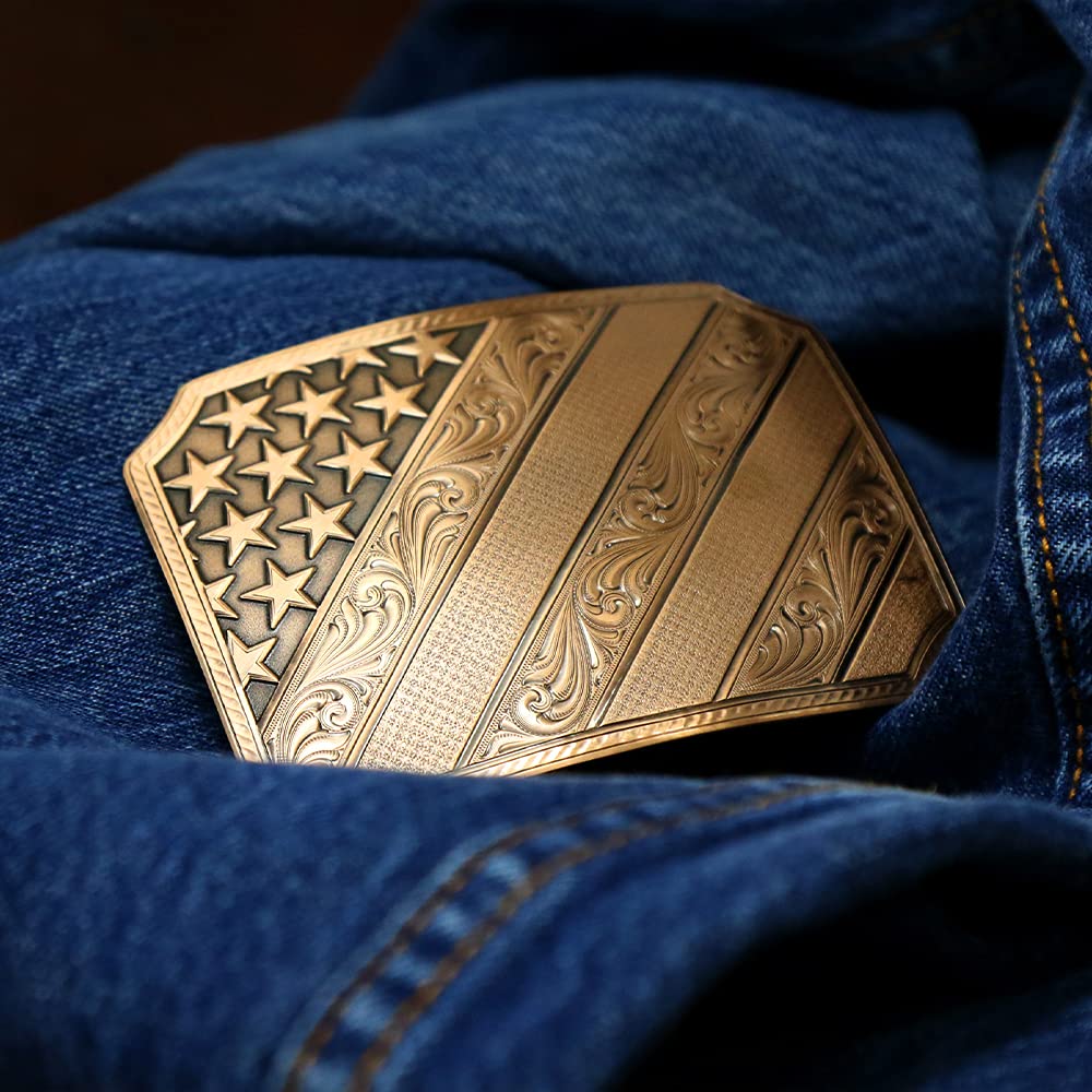 Montana Silversmiths Southwest Collection Made in the USA Buckle (Bronze Faded Glory Flag)