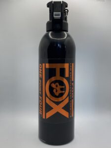 fox labs, 16 ounce pepper spray, 1.4 major capsaicinoids 20 foot range, pistol grip, fog spray