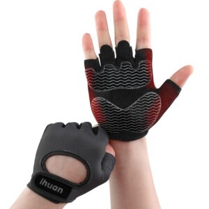 ihuan workout gloves for men and women - extra breathable | full palm protection | compatible with watch, weight lifting gloves gym gloves for exercise fitness