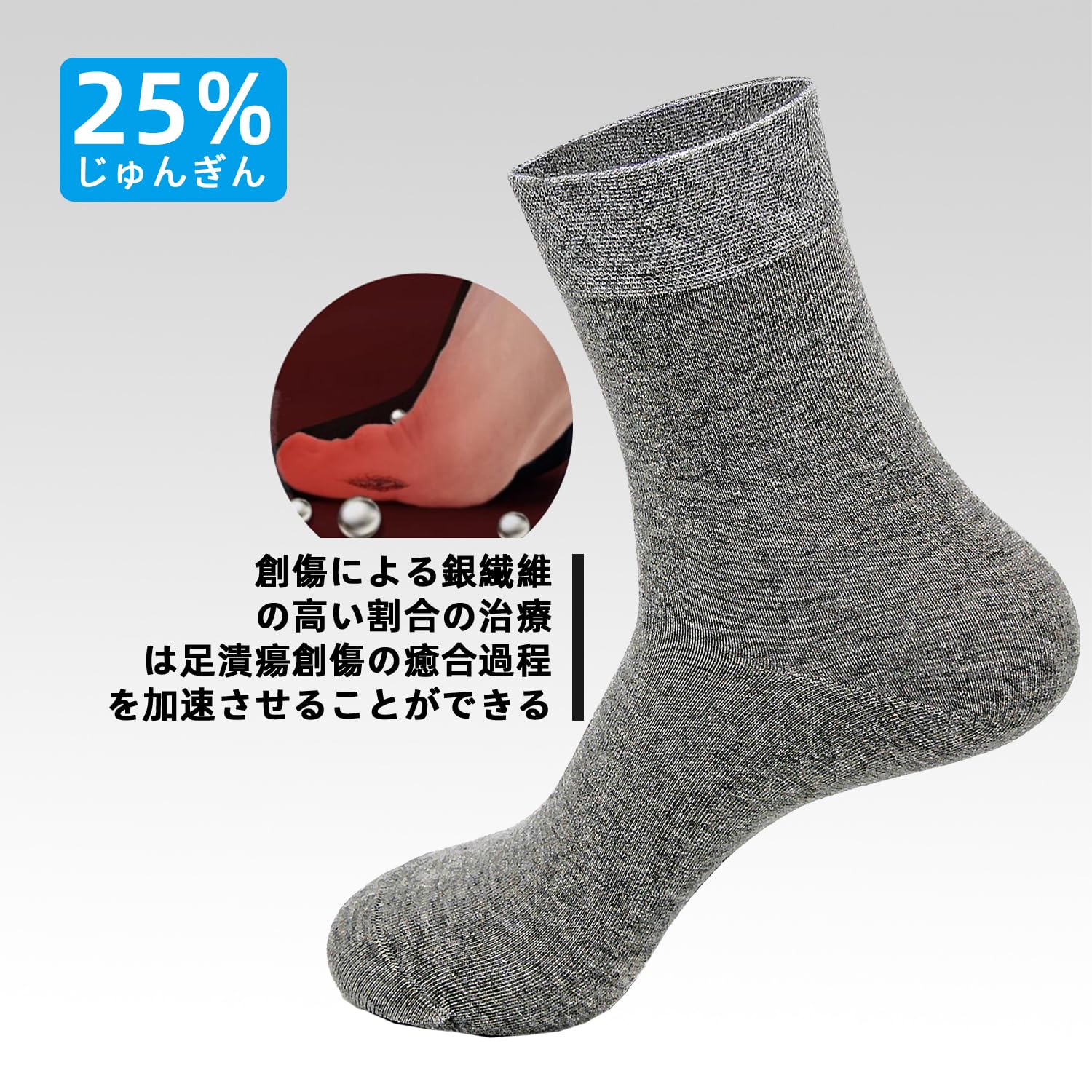 earthinglife Conductive Grounding Socks 25% Pure Silver Infused Ankle Socks for Grounding Shoes