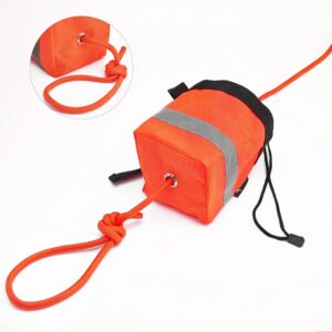 MOOCY Rescue Throw Bag with Floating Rope - Ultra Strong Water Rescue Equipment for Kayak Tow Line, Boat, and Canoe Accessories - Supports up to 1845lbs (100ft.)