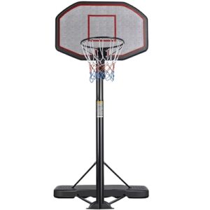 Yaheetech Basketball Hoop Indoor Portable Basketball Hoop Basketball Goals Outdoor 10 ft Height Adjustable Basketball Net Stand with 43 inch Basketball Backboard