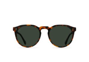 raen Ð remmy Ð unisex retro round sunglasses uv protection - huru / green polarized lens (size 49 mm)