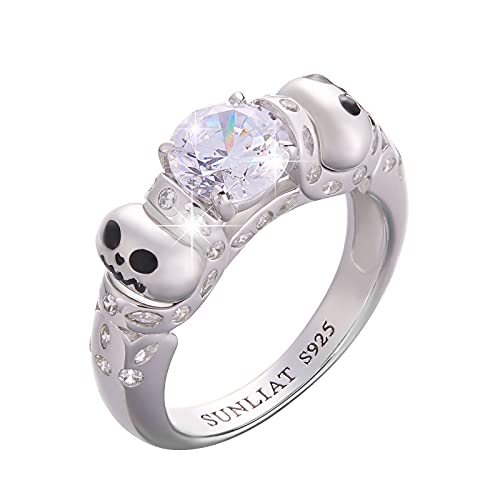 SUNLIAT Jack Skellington Ring 925 Sterling Silver