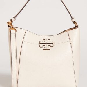 Tory Burch Women's Small McGraw Bucket Bag, Brie, Off White, One Size