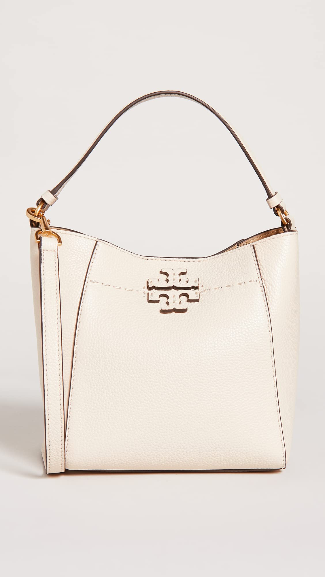 Tory Burch Women's Small McGraw Bucket Bag, Brie, Off White, One Size