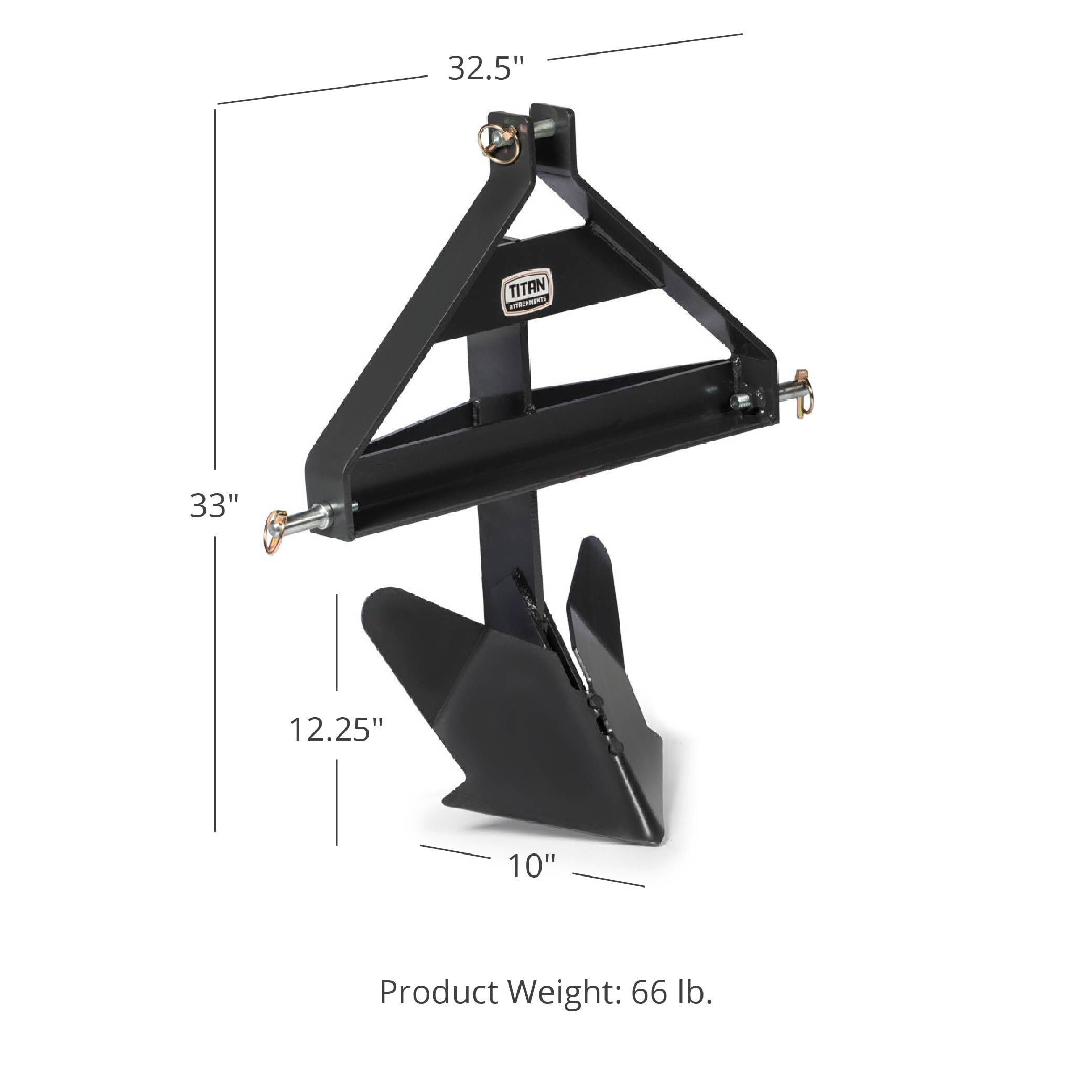 Titan Attachments Middle Buster for Category 1, 3-Point Quick Hitch Tractors, Furrows and Harvests Potatoes