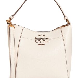 Tory Burch Women's Small McGraw Bucket Bag, Brie, Off White, One Size