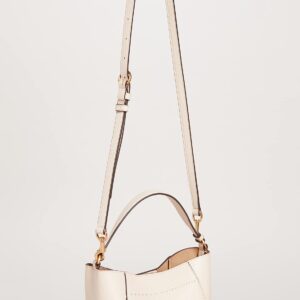 Tory Burch Women's Small McGraw Bucket Bag, Brie, Off White, One Size