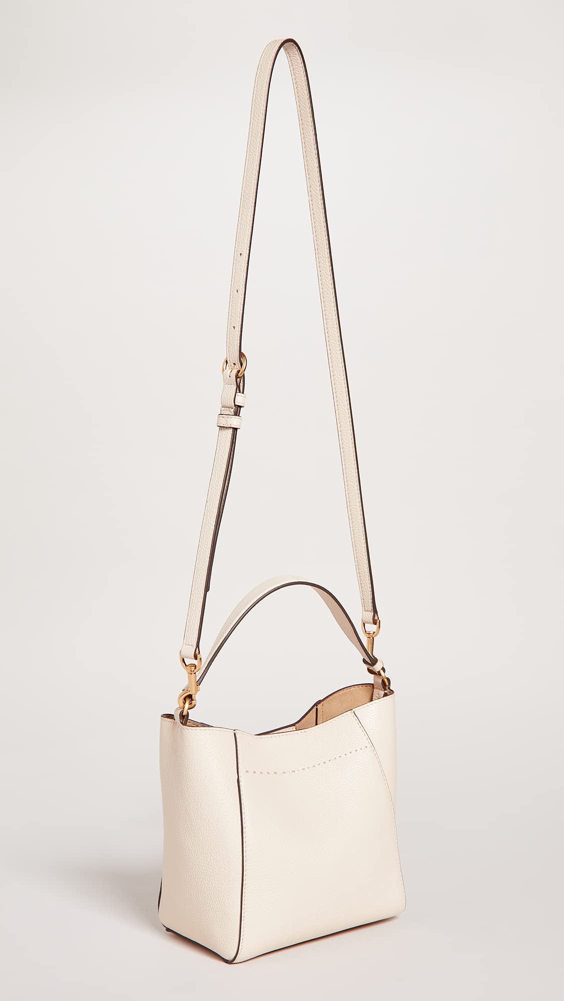 Tory Burch Women's Small McGraw Bucket Bag, Brie, Off White, One Size