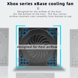 Raryars Cooling Fan for Xbox Series X with 3 USB Port Xbox Series X External Cooler Turbo Temperature Control Fan Console Standing Mount Cooling System