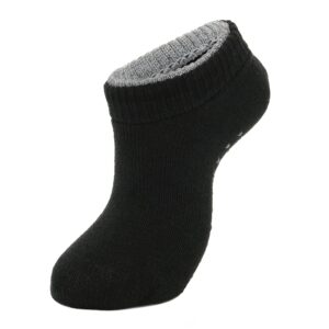 Slipper Socks for Women with Grippers Non Slip Christmas Socks Fuzzy Socks Comfy Winter Hospital Socks Warm Black 1 Pack